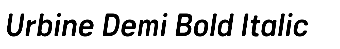 Urbine Demi Bold Italic
